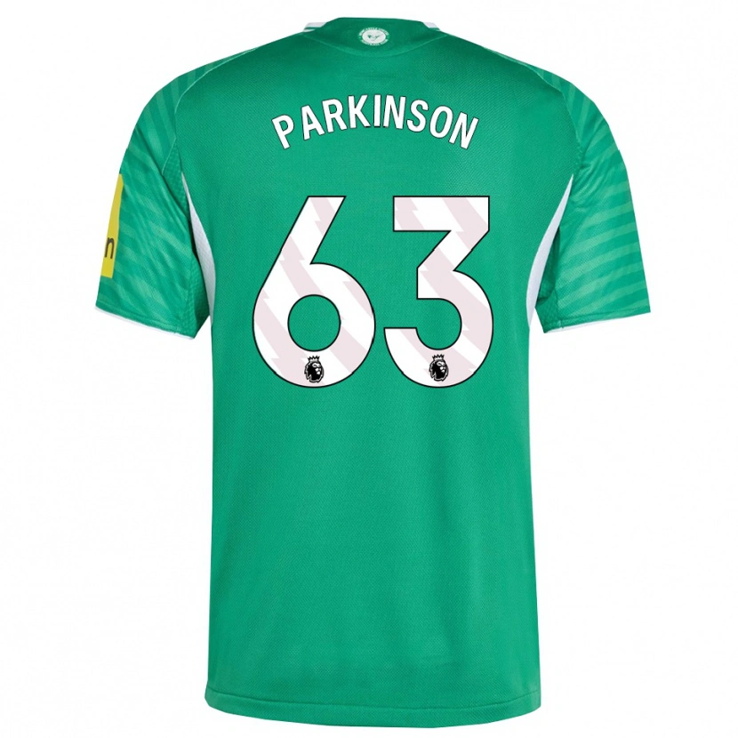 Danxen Kinder Ben Parkinson #63 Grün Weiß Auswärtstrikot Trikot 2025/26 T-Shirt Österreich
