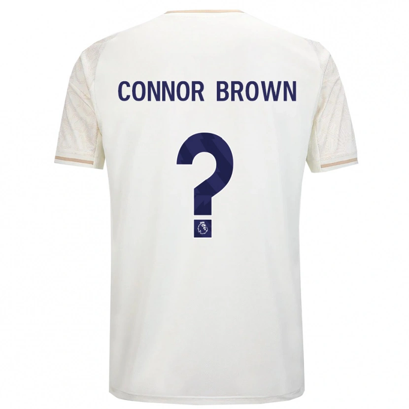 Danxen Kinder Connor Brown #0 Creme Weiß Schwarz Auswärtstrikot Trikot 2025/26 T-Shirt Österreich