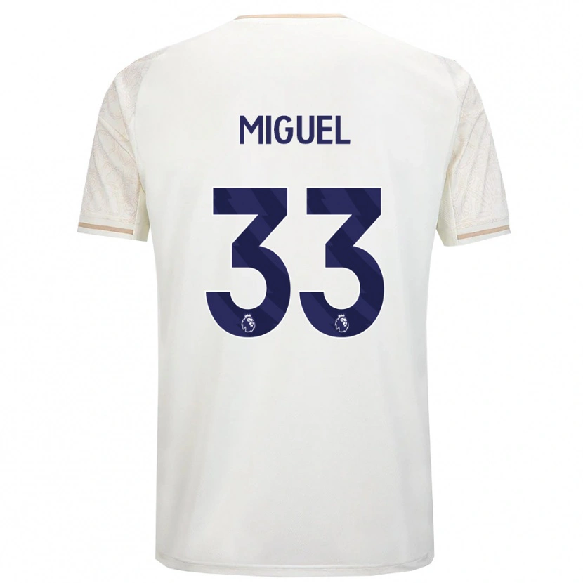 Danxen Kinder Carlos Miguel #33 Creme Weiß Schwarz Auswärtstrikot Trikot 2025/26 T-Shirt Österreich