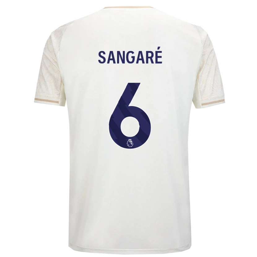 Danxen Kinder Ibrahim Sangaré #6 Creme Weiß Schwarz Auswärtstrikot Trikot 2025/26 T-Shirt Österreich
