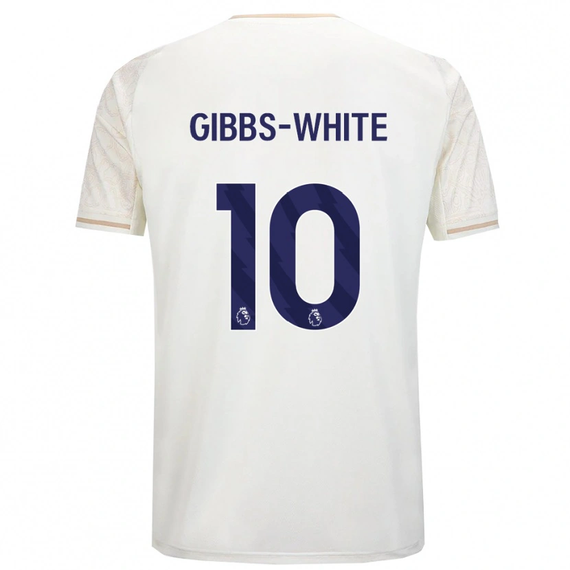 Danxen Kinder Morgan Gibbs-White #10 Creme Weiß Schwarz Auswärtstrikot Trikot 2025/26 T-Shirt Österreich