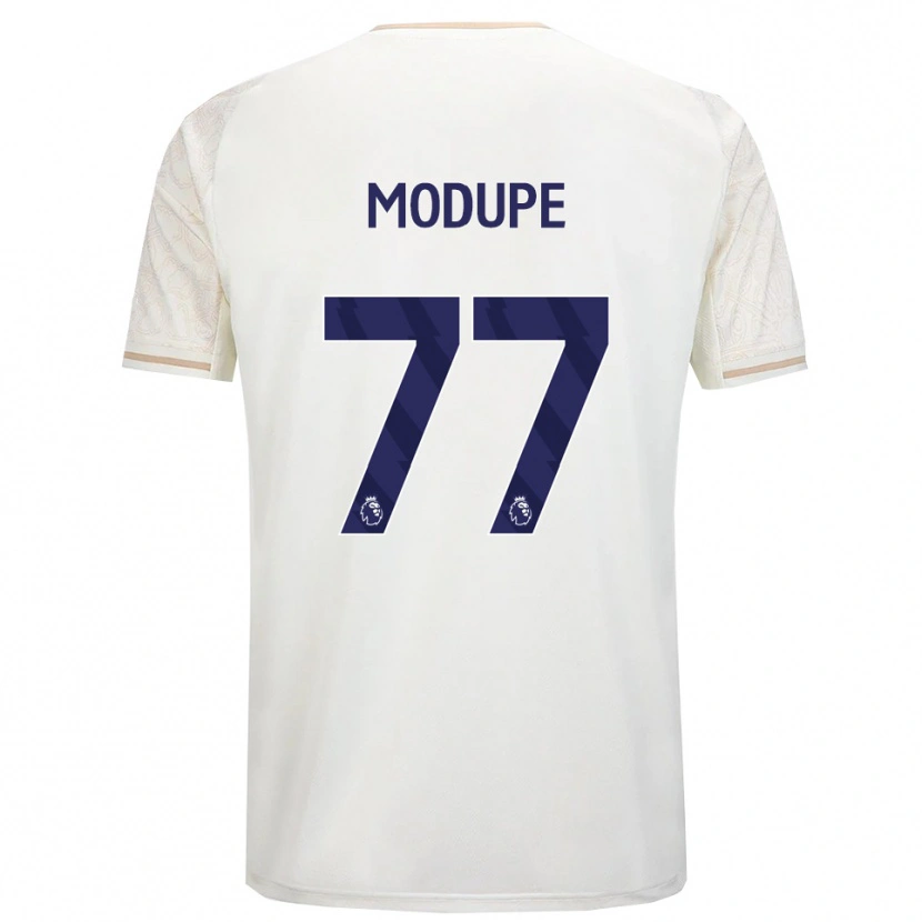 Danxen Kinder David Modupe #77 Creme Weiß Schwarz Auswärtstrikot Trikot 2025/26 T-Shirt Österreich