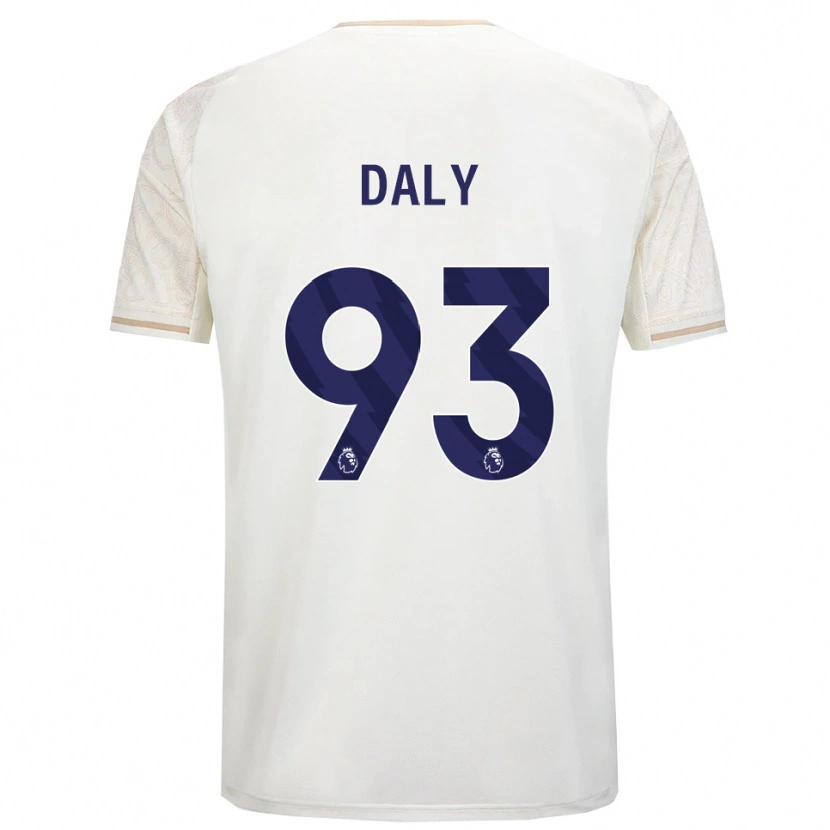 Danxen Kinder Cormac Daly #93 Creme Weiß Schwarz Auswärtstrikot Trikot 2025/26 T-Shirt Österreich