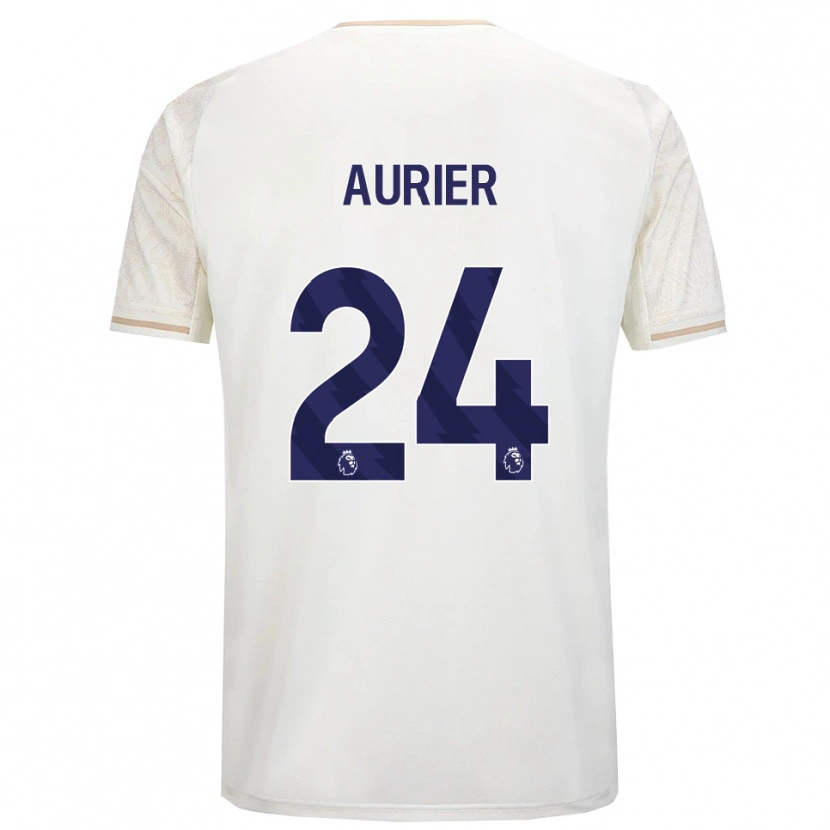 Danxen Kinder Serge Aurier #24 Creme Weiß Schwarz Auswärtstrikot Trikot 2025/26 T-Shirt Österreich