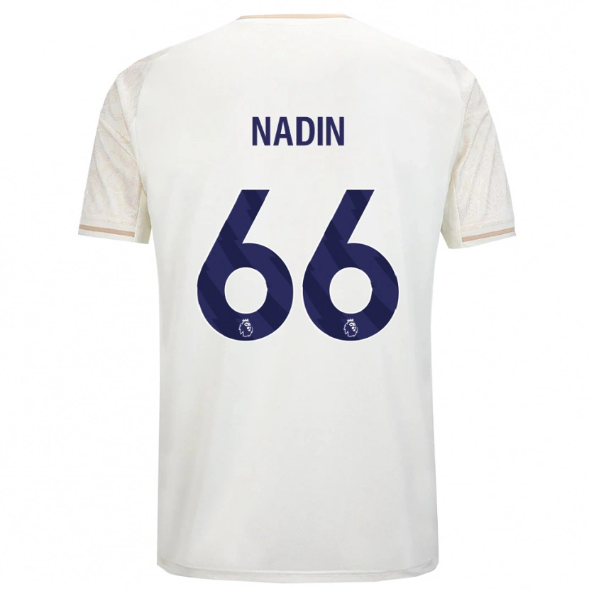 Danxen Kinder Jack Nadin #66 Creme Weiß Schwarz Auswärtstrikot Trikot 2025/26 T-Shirt Österreich