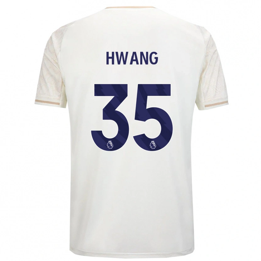 Danxen Kinder Ui-Jo Hwang #35 Creme Weiß Schwarz Auswärtstrikot Trikot 2025/26 T-Shirt Österreich