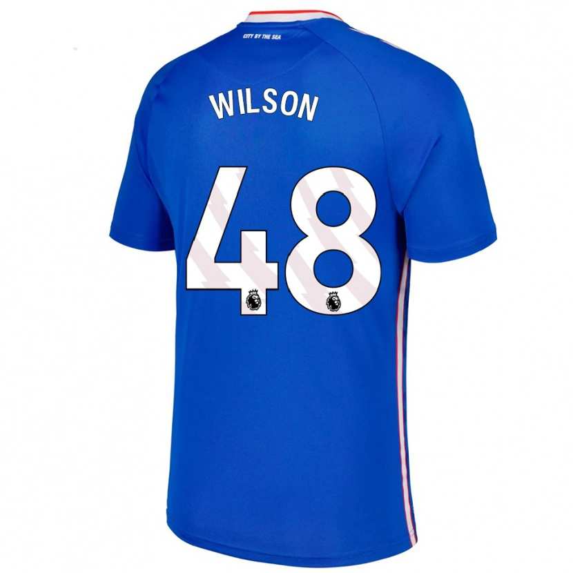 Danxen Kinder Callum Wilson #48 Blau Weiß Auswärtstrikot Trikot 2025/26 T-Shirt Österreich