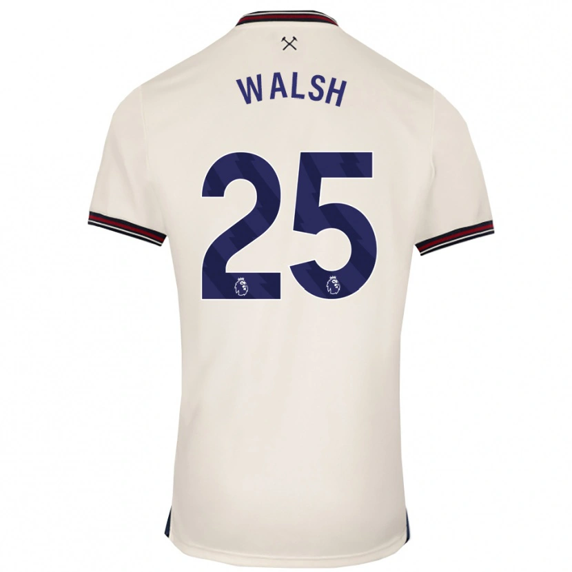 Danxen Kinder Megan Walsh #25 Creme Weiß Auswärtstrikot Trikot 2025/26 T-Shirt Österreich
