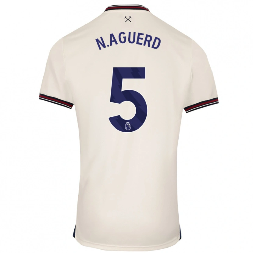 Danxen Kinder Nayef Aguerd #5 Creme Weiß Auswärtstrikot Trikot 2025/26 T-Shirt Österreich