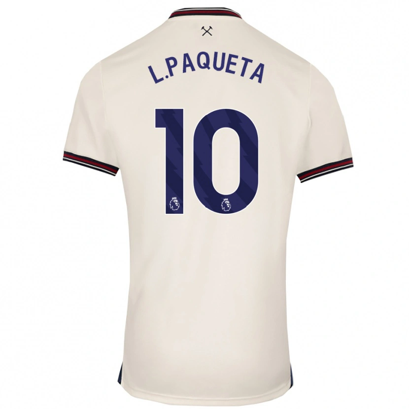 Danxen Kinder Lucas Paquetá #10 Creme Weiß Auswärtstrikot Trikot 2025/26 T-Shirt Österreich
