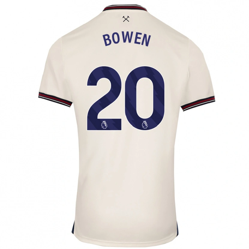Danxen Kinder Jarrod Bowen #20 Creme Weiß Auswärtstrikot Trikot 2025/26 T-Shirt Österreich
