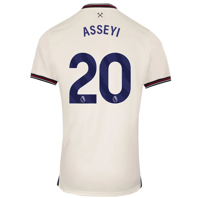 Danxen Kinder Viviane Asseyi #20 Creme Weiß Auswärtstrikot Trikot 2025/26 T-Shirt Österreich