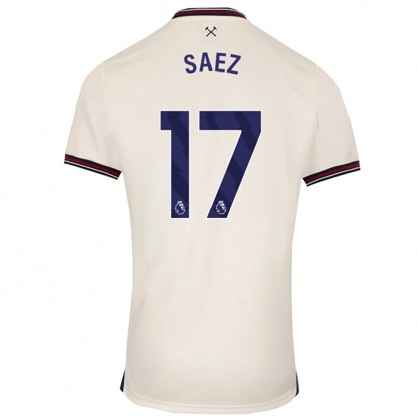 Danxen Kinder Camila Sáez #17 Creme Weiß Auswärtstrikot Trikot 2025/26 T-Shirt Österreich