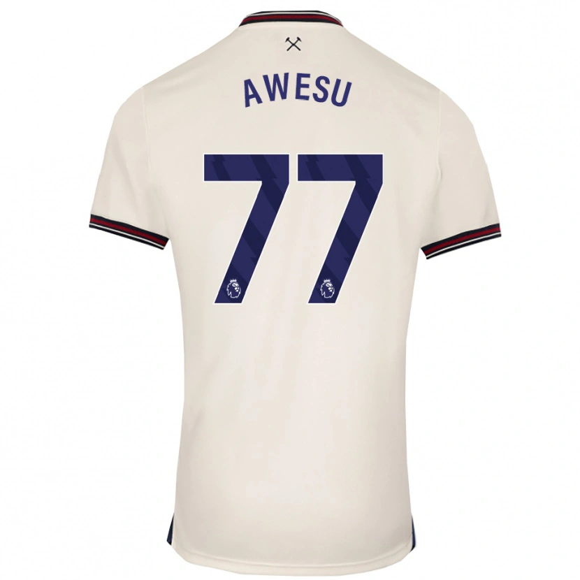 Danxen Kinder Lanre Awesu #77 Creme Weiß Auswärtstrikot Trikot 2025/26 T-Shirt Österreich