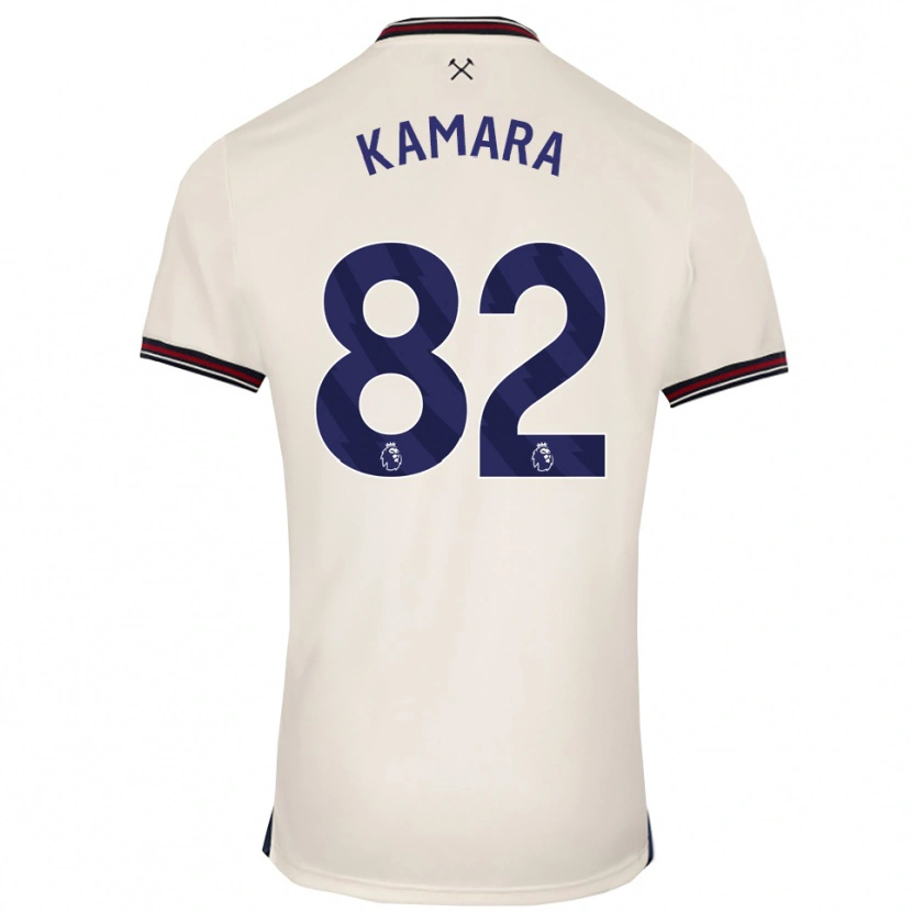 Danxen Kinder Aaron Kamara #82 Creme Weiß Auswärtstrikot Trikot 2025/26 T-Shirt Österreich