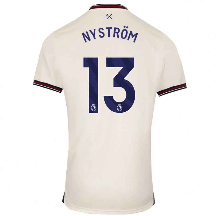 Danxen Kinder Eva Nyström #13 Creme Weiß Auswärtstrikot Trikot 2025/26 T-Shirt Österreich