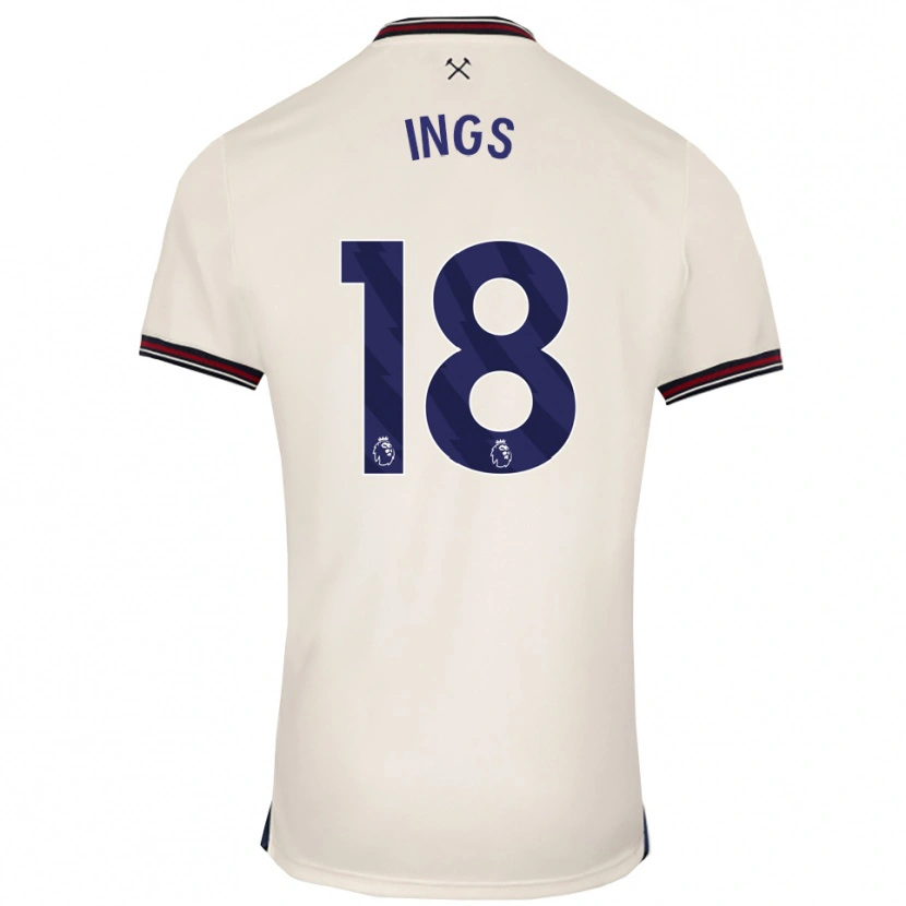 Danxen Kinder Danny Ings #18 Creme Weiß Auswärtstrikot Trikot 2025/26 T-Shirt Österreich