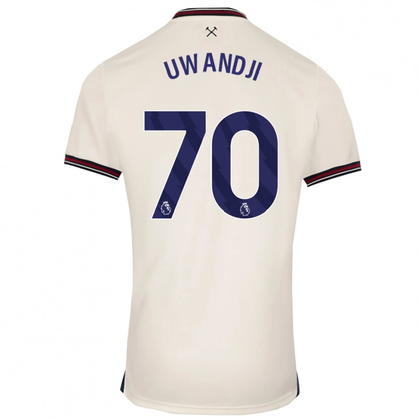 Danxen Kinder Blaise Uwandji #70 Creme Weiß Auswärtstrikot Trikot 2025/26 T-Shirt Österreich