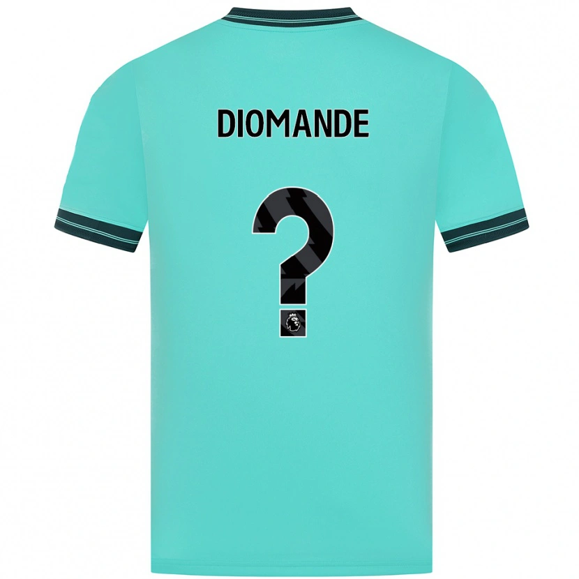 Danxen Kinder Mo Diomande #0 Himmelblau Grün Auswärtstrikot Trikot 2025/26 T-Shirt Österreich