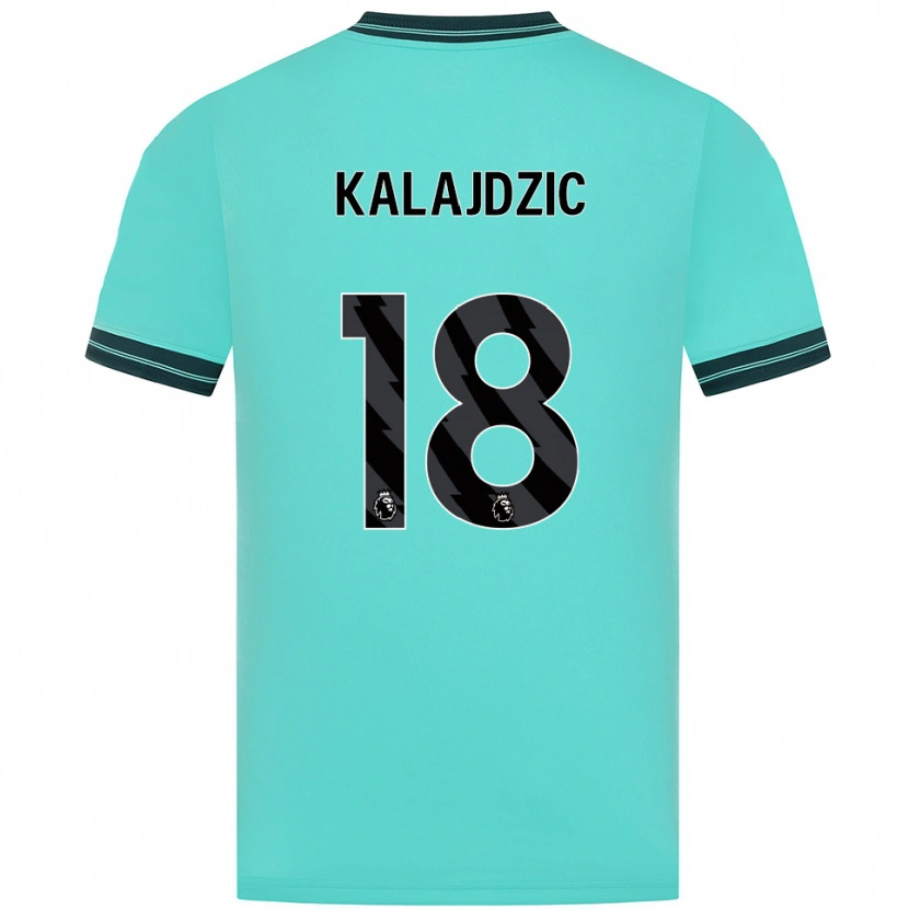 Danxen Kinder Sasa Kalajdzic #18 Himmelblau Grün Auswärtstrikot Trikot 2025/26 T-Shirt Österreich