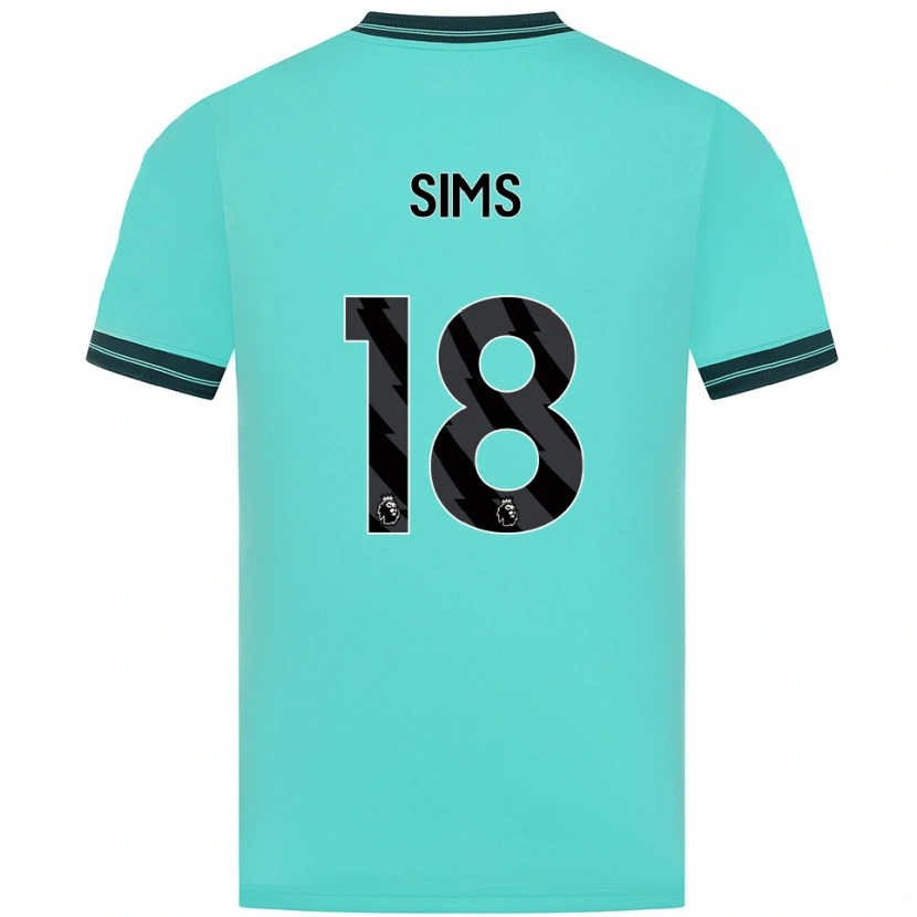 Danxen Kinder Amy Sims #18 Himmelblau Grün Auswärtstrikot Trikot 2025/26 T-Shirt Österreich