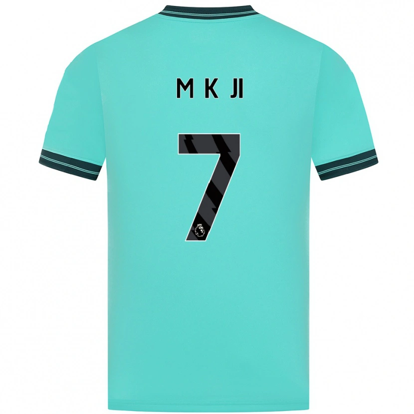 Danxen Kinder Min-Kyu Ji #7 Himmelblau Grün Auswärtstrikot Trikot 2025/26 T-Shirt Österreich