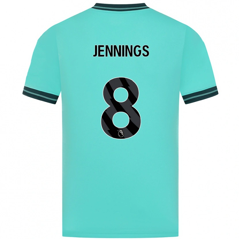 Danxen Kinder Shannie Jennings #8 Himmelblau Grün Auswärtstrikot Trikot 2025/26 T-Shirt Österreich