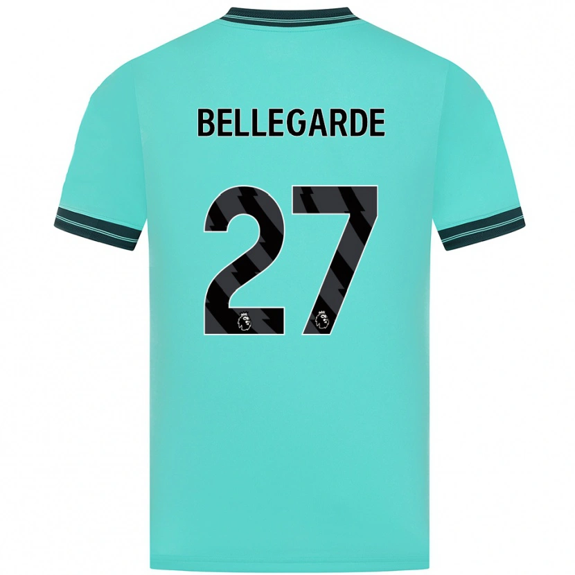 Danxen Kinder Jean-Ricner Bellegarde #27 Himmelblau Grün Auswärtstrikot Trikot 2025/26 T-Shirt Österreich