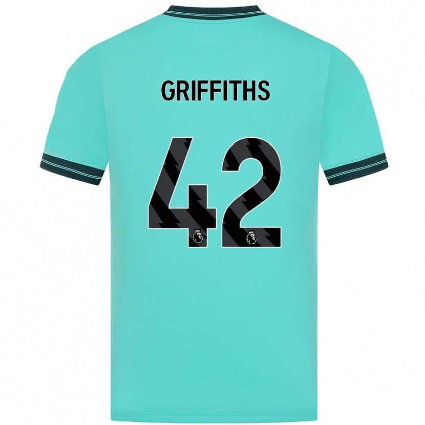 Danxen Kinder Harvey Griffiths #42 Himmelblau Grün Auswärtstrikot Trikot 2025/26 T-Shirt Österreich