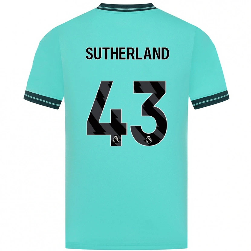 Danxen Kinder Ethan Sutherland #43 Himmelblau Grün Auswärtstrikot Trikot 2025/26 T-Shirt Österreich