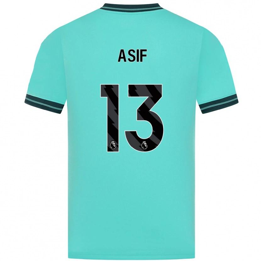 Danxen Kinder Daston Asif #13 Himmelblau Grün Auswärtstrikot Trikot 2025/26 T-Shirt Österreich