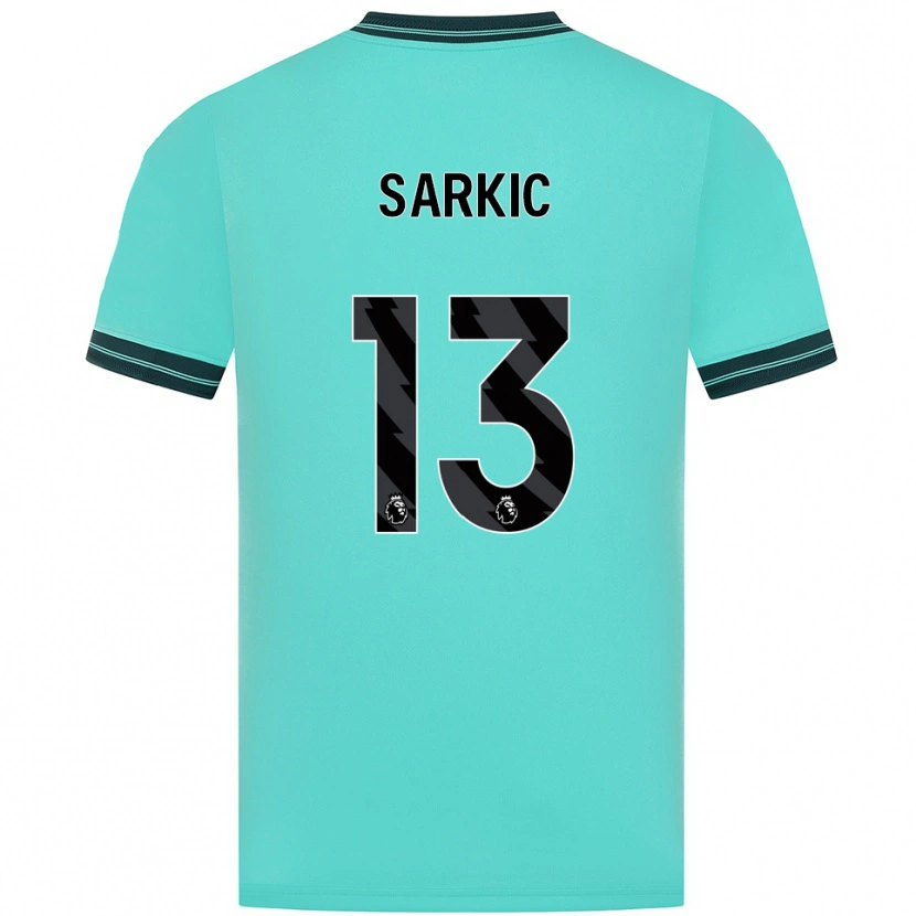 Danxen Kinder Matija Sarkic #13 Himmelblau Grün Auswärtstrikot Trikot 2025/26 T-Shirt Österreich