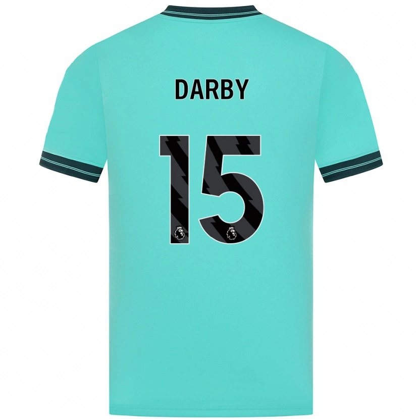 Danxen Kinder Kelly Darby #15 Himmelblau Grün Auswärtstrikot Trikot 2025/26 T-Shirt Österreich