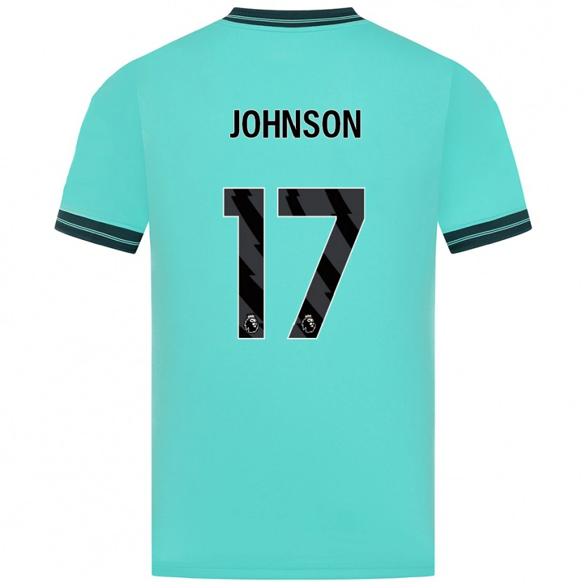 Danxen Kinder Katie Johnson #17 Himmelblau Grün Auswärtstrikot Trikot 2025/26 T-Shirt Österreich