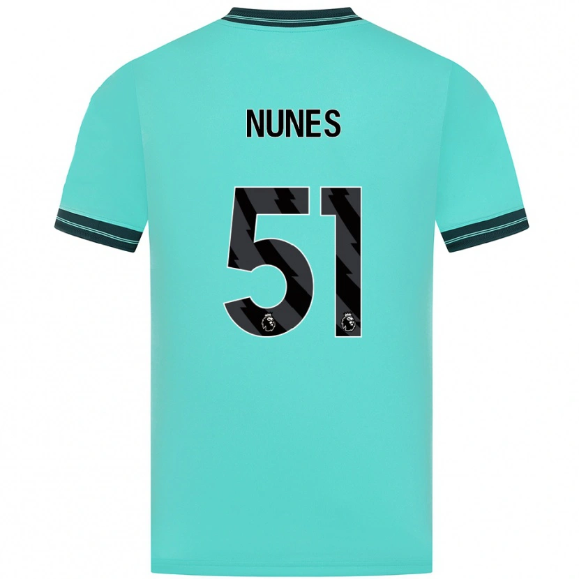 Danxen Kinder Grazi Nunes #51 Himmelblau Grün Auswärtstrikot Trikot 2025/26 T-Shirt Österreich