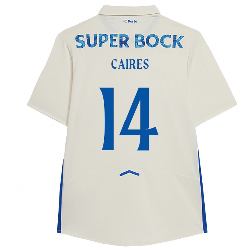 Danxen Kinder Tiago Caires #14 Weiß Blau Ausweichtrikot Trikot 2025/26 T-Shirt Österreich