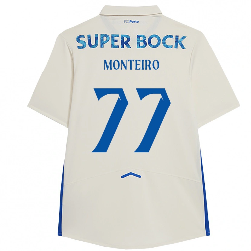 Danxen Kinder Rui Monteiro #77 Weiß Blau Ausweichtrikot Trikot 2025/26 T-Shirt Österreich