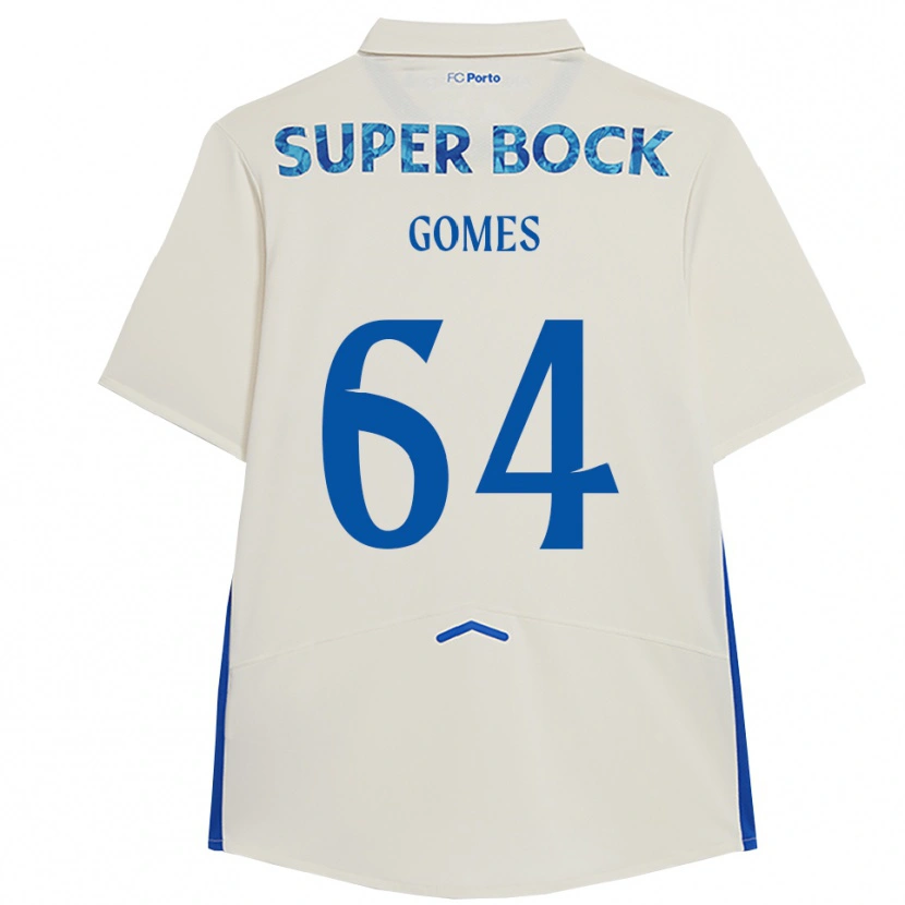 Danxen Kinder Luís Gomes #64 Weiß Blau Ausweichtrikot Trikot 2025/26 T-Shirt Österreich