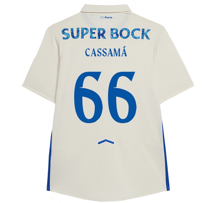 Danxen Kinder Adramane Cassamá #66 Weiß Blau Ausweichtrikot Trikot 2025/26 T-Shirt Österreich