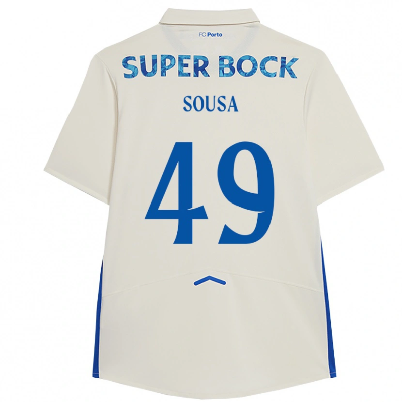 Danxen Kinder Gonçalo Sousa #49 Weiß Blau Ausweichtrikot Trikot 2025/26 T-Shirt Österreich