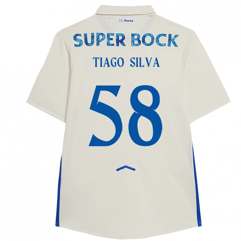 Danxen Kinder Tiago Silva #58 Weiß Blau Ausweichtrikot Trikot 2025/26 T-Shirt Österreich