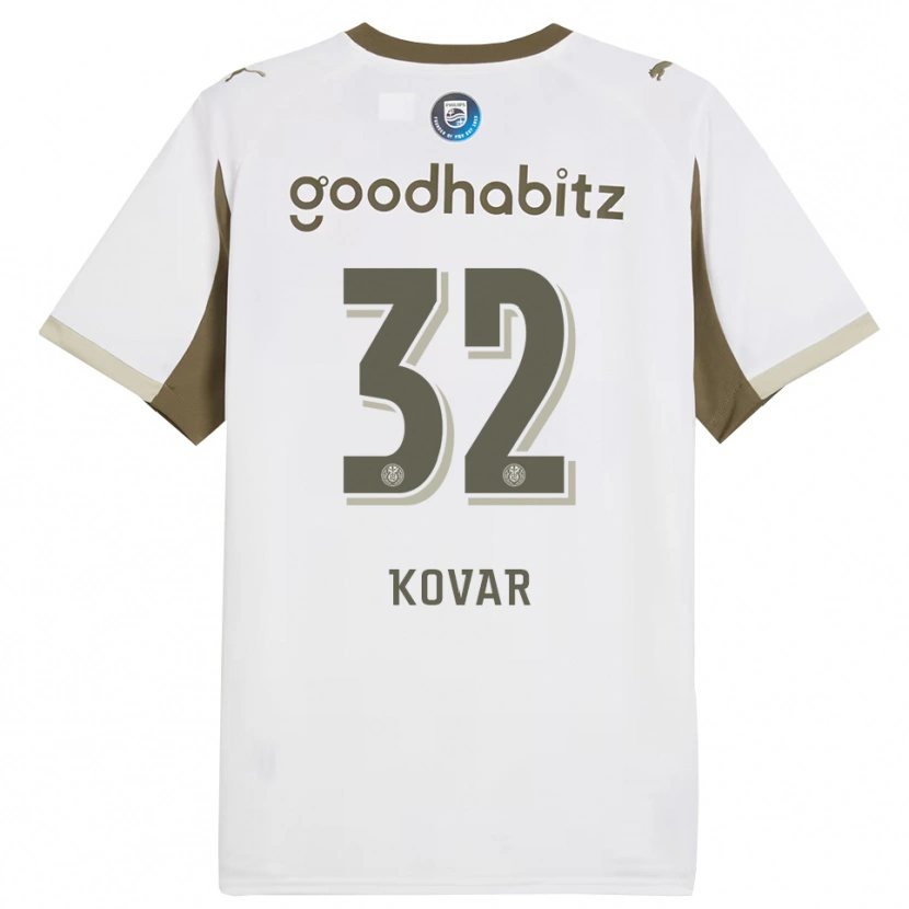 Danxen Kinder Matej Kovar #32 Weiß Grau Ausweichtrikot Trikot 2025/26 T-Shirt Österreich