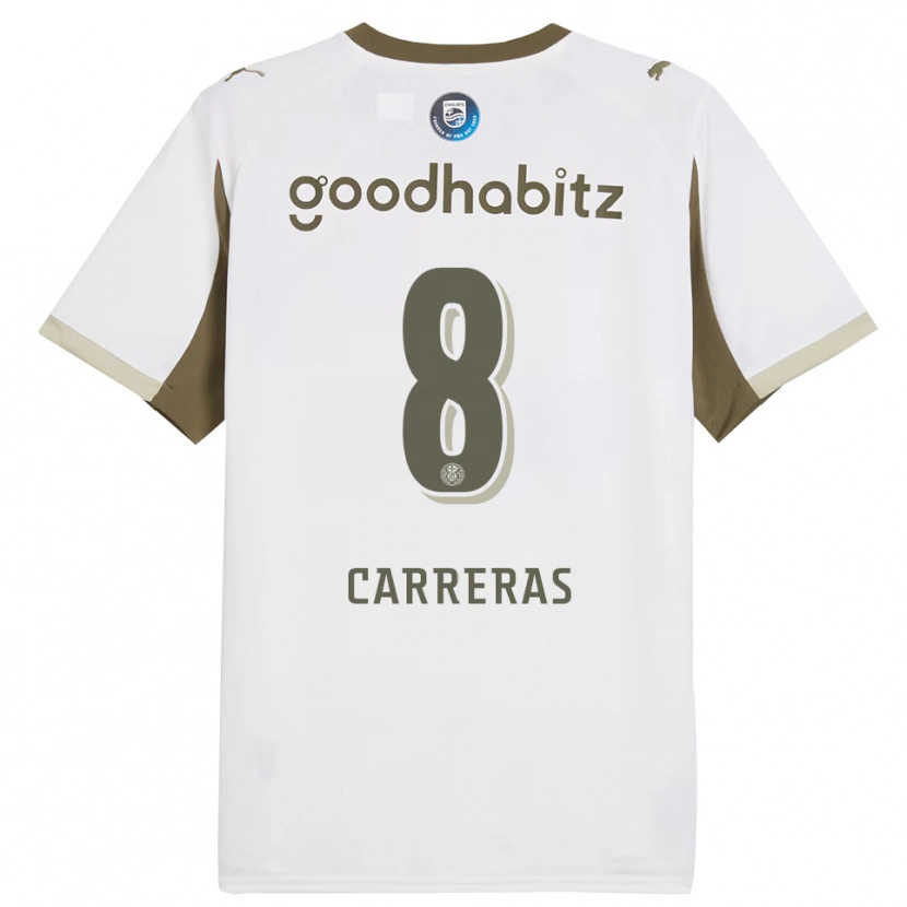 Danxen Kinder Georgina Carreras #8 Weiß Grau Ausweichtrikot Trikot 2025/26 T-Shirt Österreich