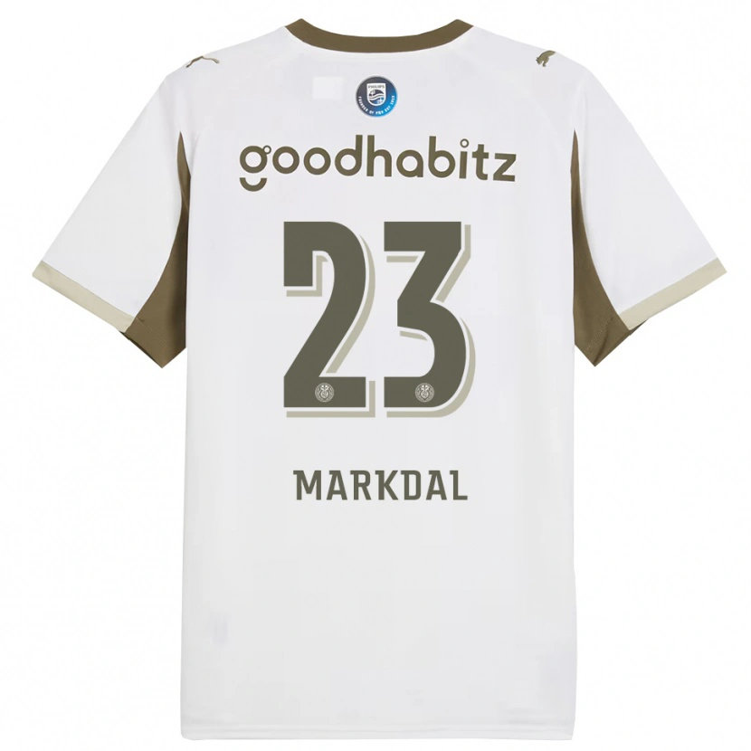 Danxen Kinder Mikkel Markdal #23 Weiß Grau Ausweichtrikot Trikot 2025/26 T-Shirt Österreich