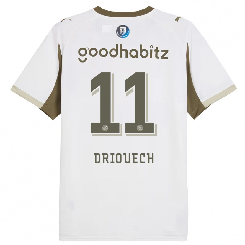 Danxen Kinder Couhaib Driouech #11 Weiß Grau Ausweichtrikot Trikot 2025/26 T-Shirt Österreich