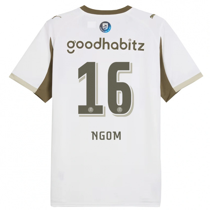 Danxen Kinder Khadim Ngom #16 Weiß Grau Ausweichtrikot Trikot 2025/26 T-Shirt Österreich