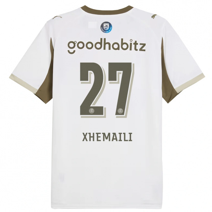 Danxen Kinder Riola Xhemaili #27 Weiß Grau Ausweichtrikot Trikot 2025/26 T-Shirt Österreich