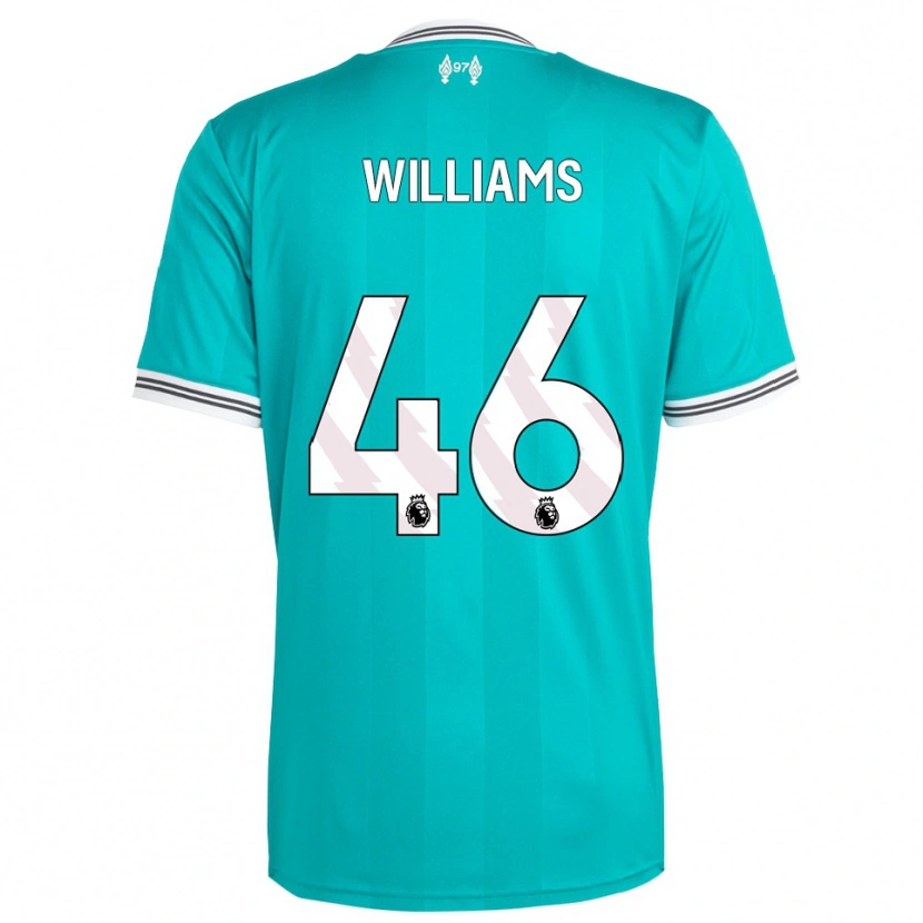 Danxen Kinder Rhys Williams #46 Grün Weiß Ausweichtrikot Trikot 2025/26 T-Shirt Österreich