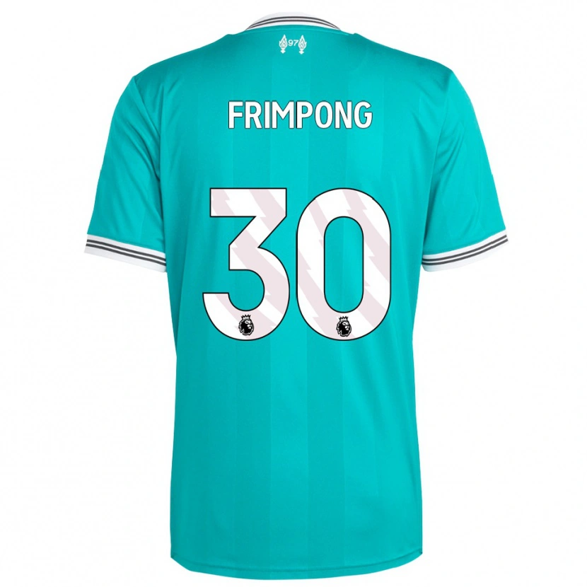 Danxen Kinder Jeremie Frimpong #30 Grün Weiß Ausweichtrikot Trikot 2025/26 T-Shirt Österreich