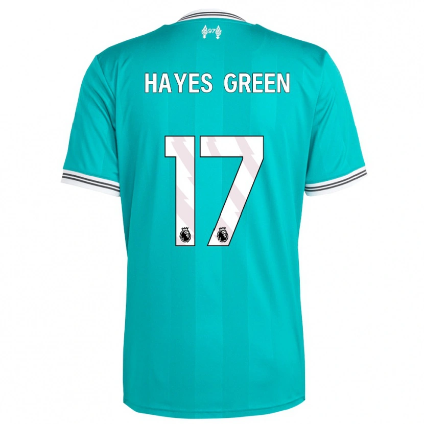 Danxen Kinder Charlie Hayes-Green #17 Grün Weiß Ausweichtrikot Trikot 2025/26 T-Shirt Österreich